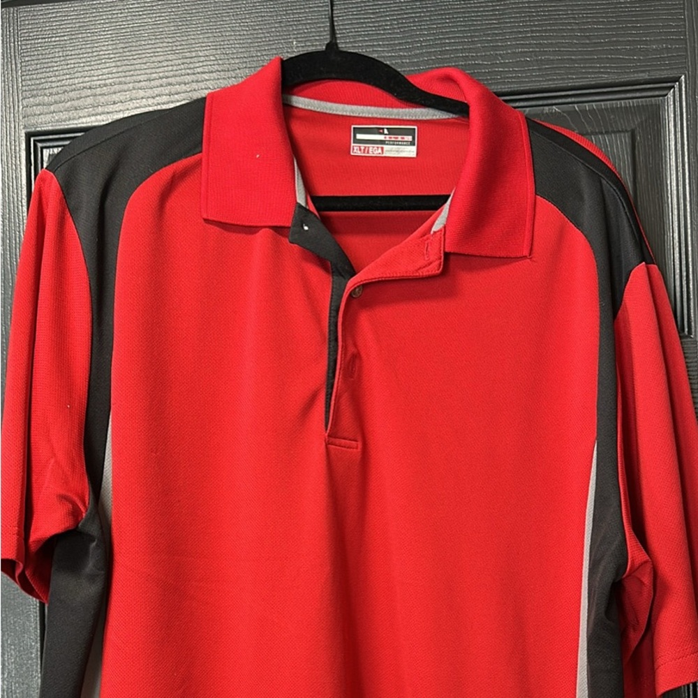 Grand Slam Vibrant Red Polo with Black Details XLT
